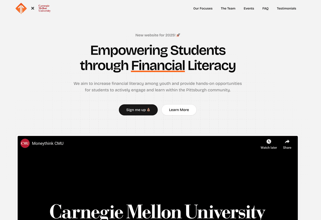 Moneythink @ CMU | Website